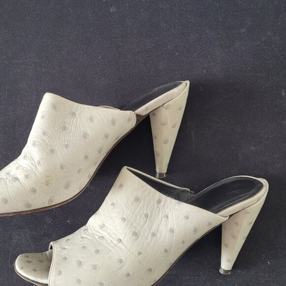 elegant leather open toe mules - Picture 4 of 4